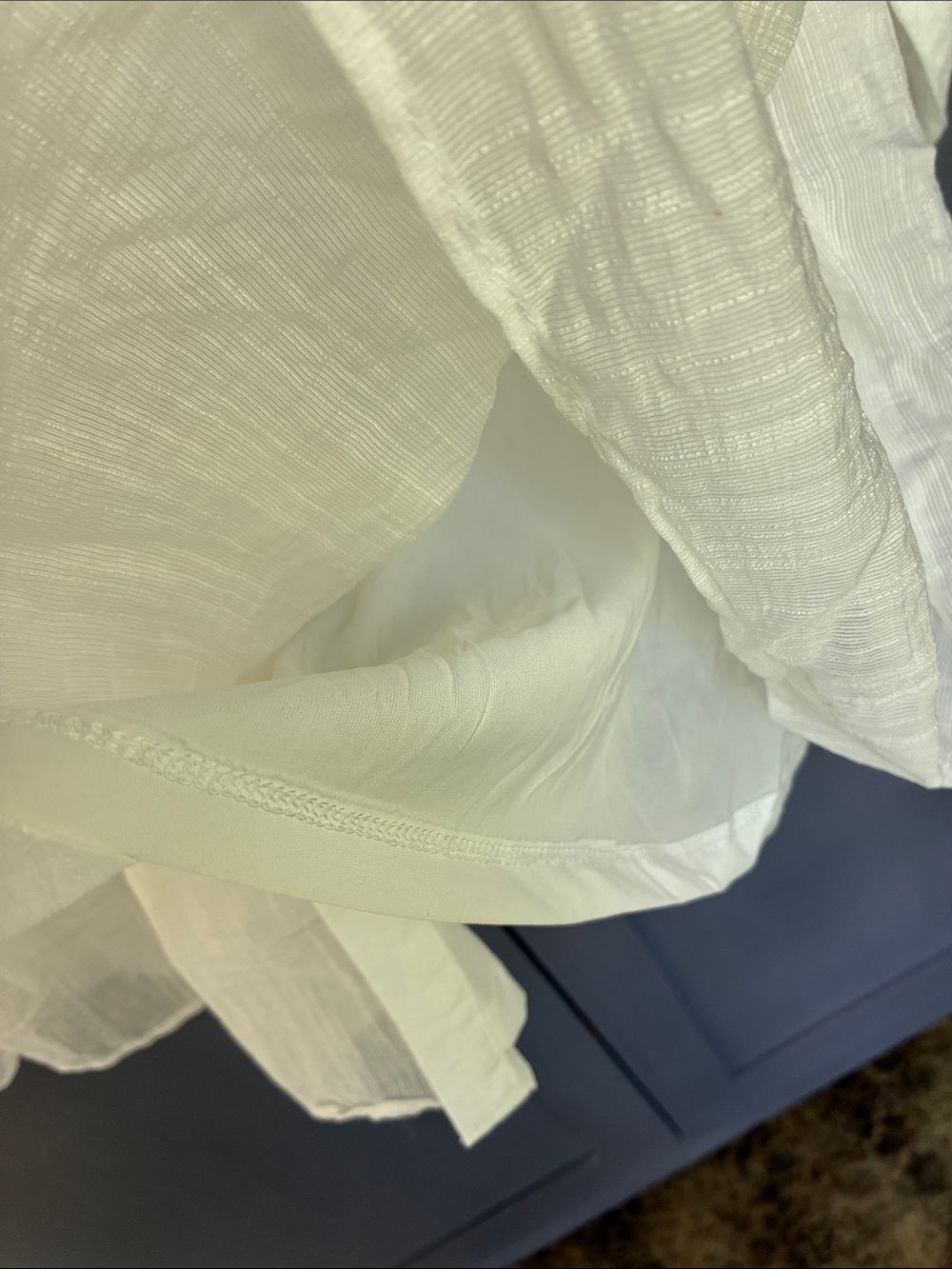 Zara xxl Lightweight White Tiered Button-Front dress - Picture 2 of 2